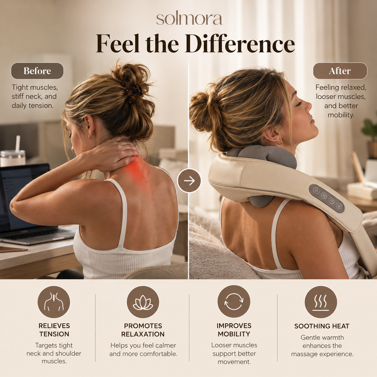 Solmora™ Neck & Shoulder Massager